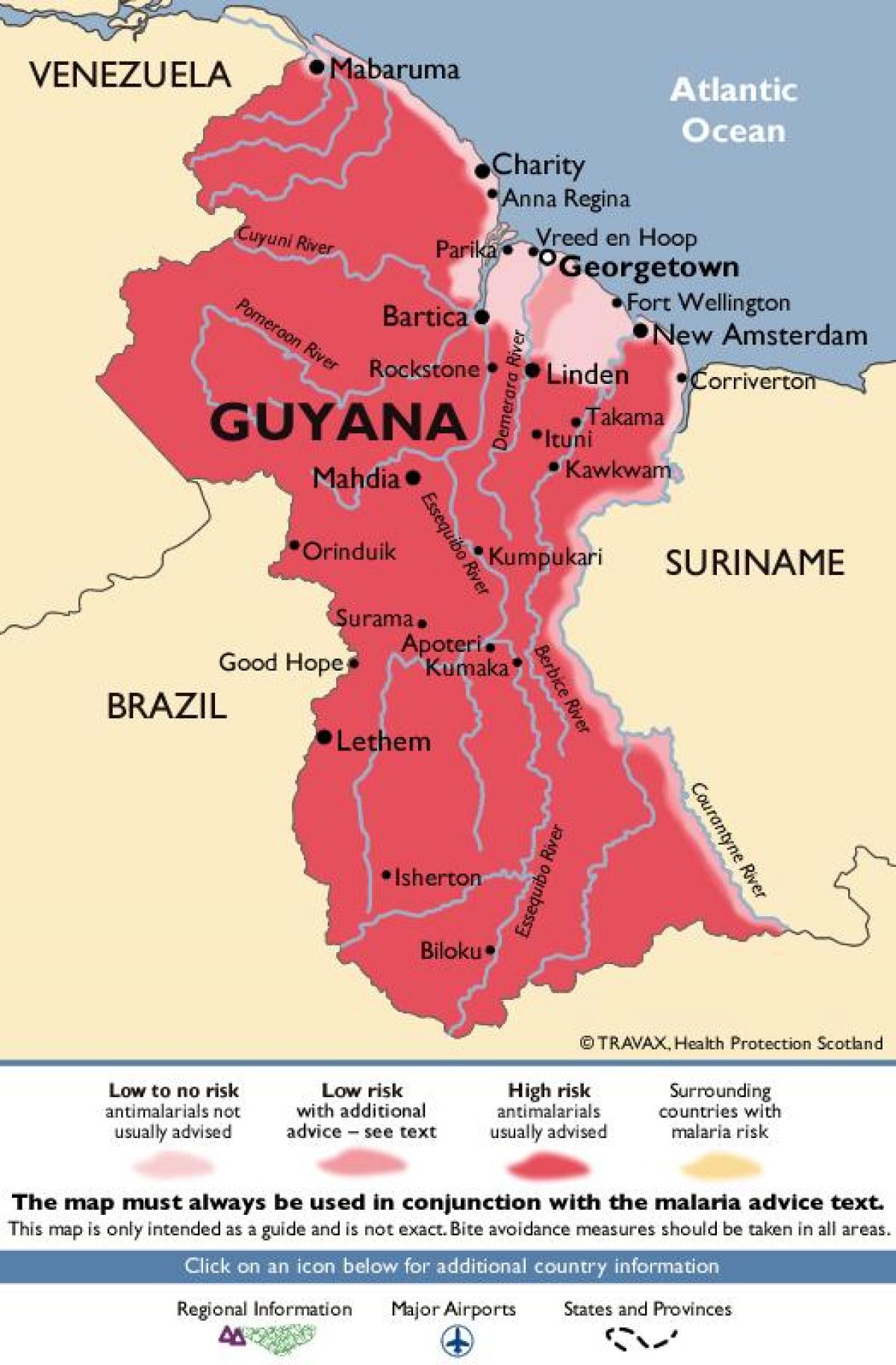 خريطة غيانا
