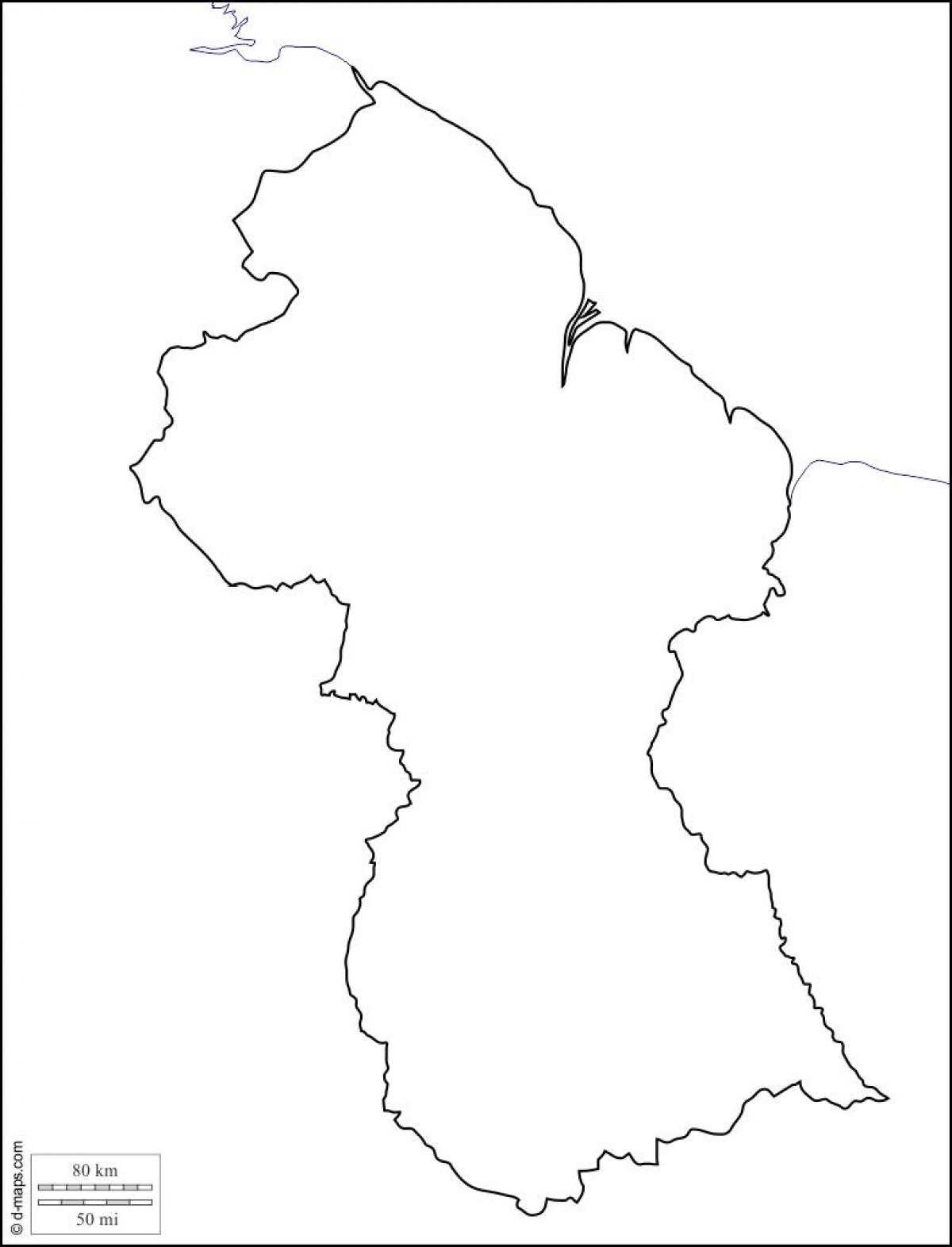 خريطة فارغة من غيانا