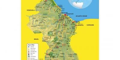 خريطة غيانا خريطة الموقع